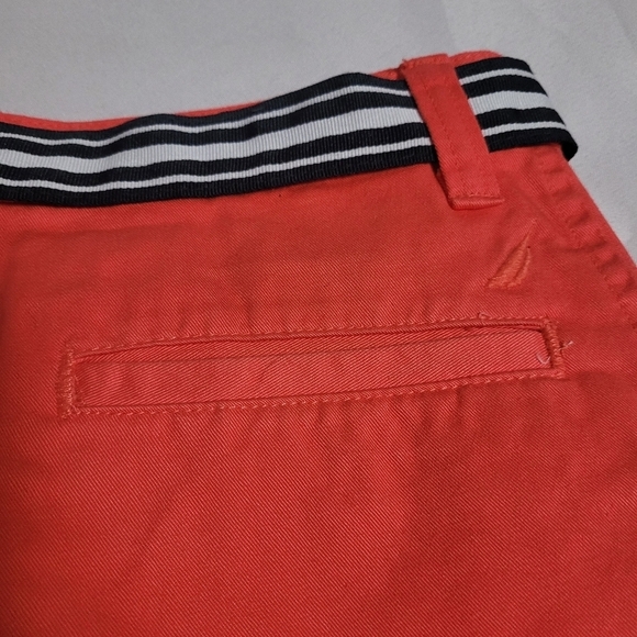 Nautica Boys Built In Flex Flat Front Twill Shorts Size 20 Regular Salmon - Picture 9 of 9